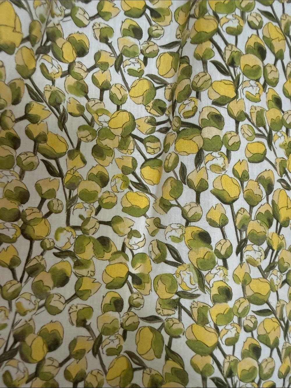 J. Crew Liberty Yellow and White Lemon-Print Puff-Sleeve Blouse - Picture 5 of 8